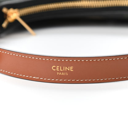 Celine Canvas Calfskin Camouflage Ava Logo Triomphe Shoulder Bag Khaki 6 of 6