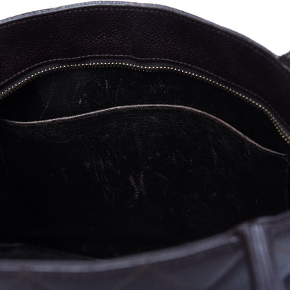 Chanel Caviar Quilted Medallion Tote Dark Brown 11 of 11