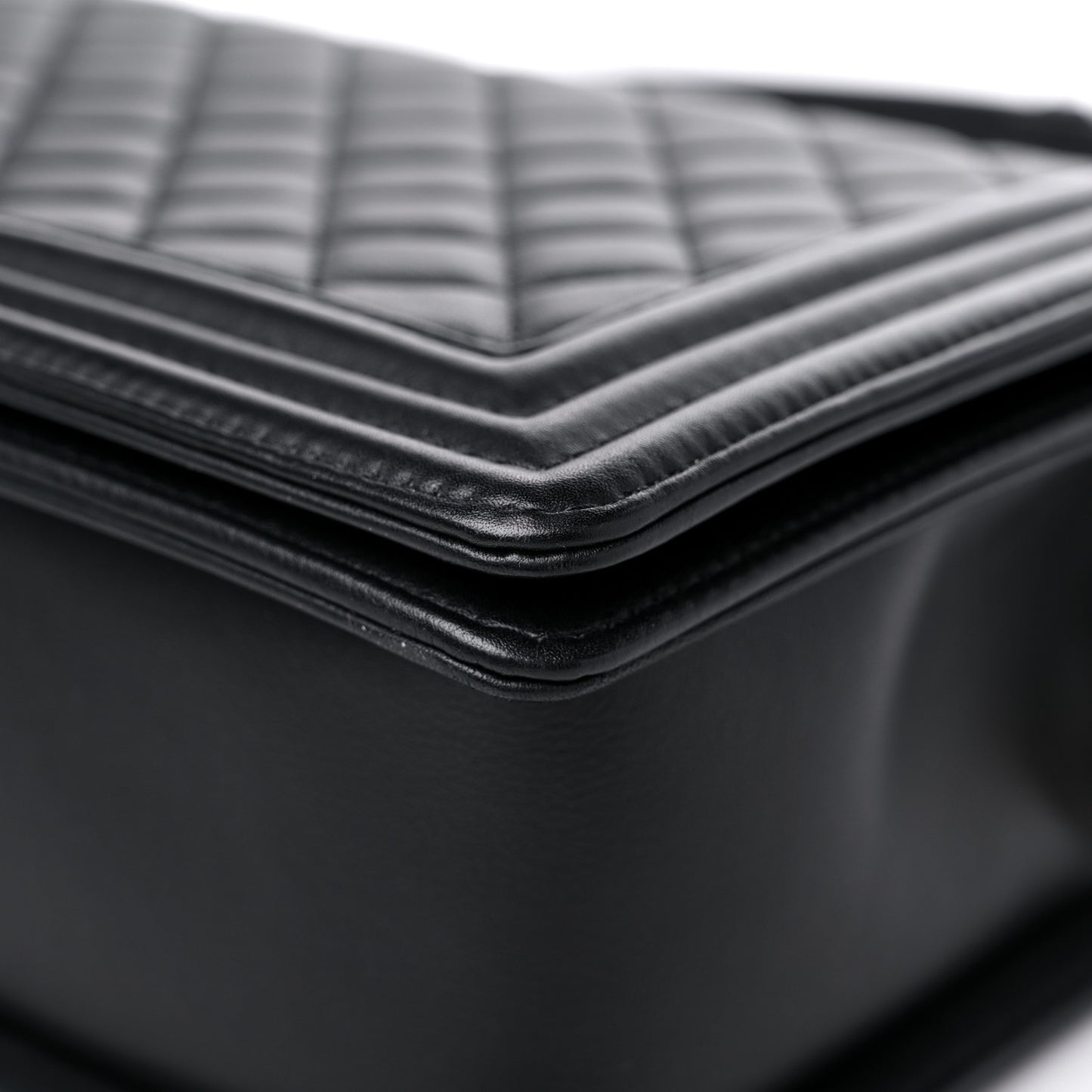 Calfskin Quilted New Medium Boy Flap Black