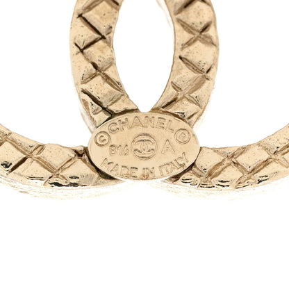 Chanel Quilted CC Earrings Gold 3 of 5