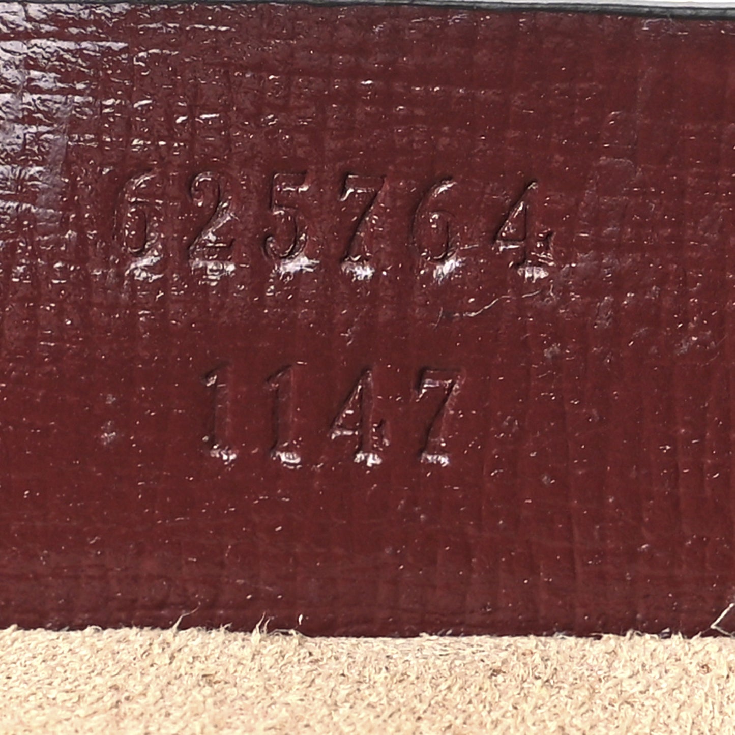 GG Supreme Monogram Textured Calfskin Retro Interlocking G Travel Pouch Beige Ebony Burgundy