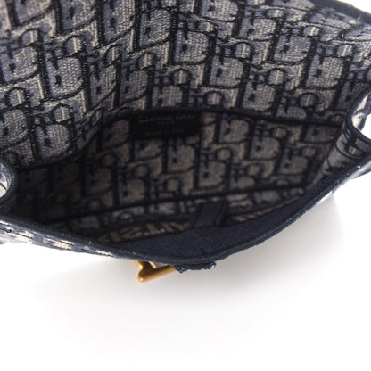 Christian Dior Oblique Slim Saddle Pouch Blue 5 of 11