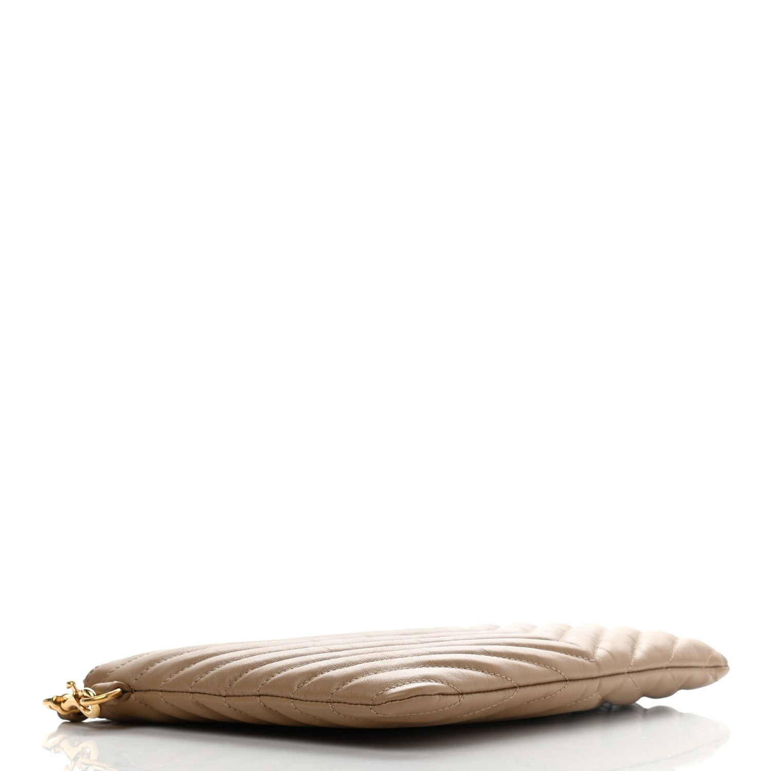 Saint Laurent Calfskin Matelasse Chevron Monogram A5 Wristlet Cork 4 of 7