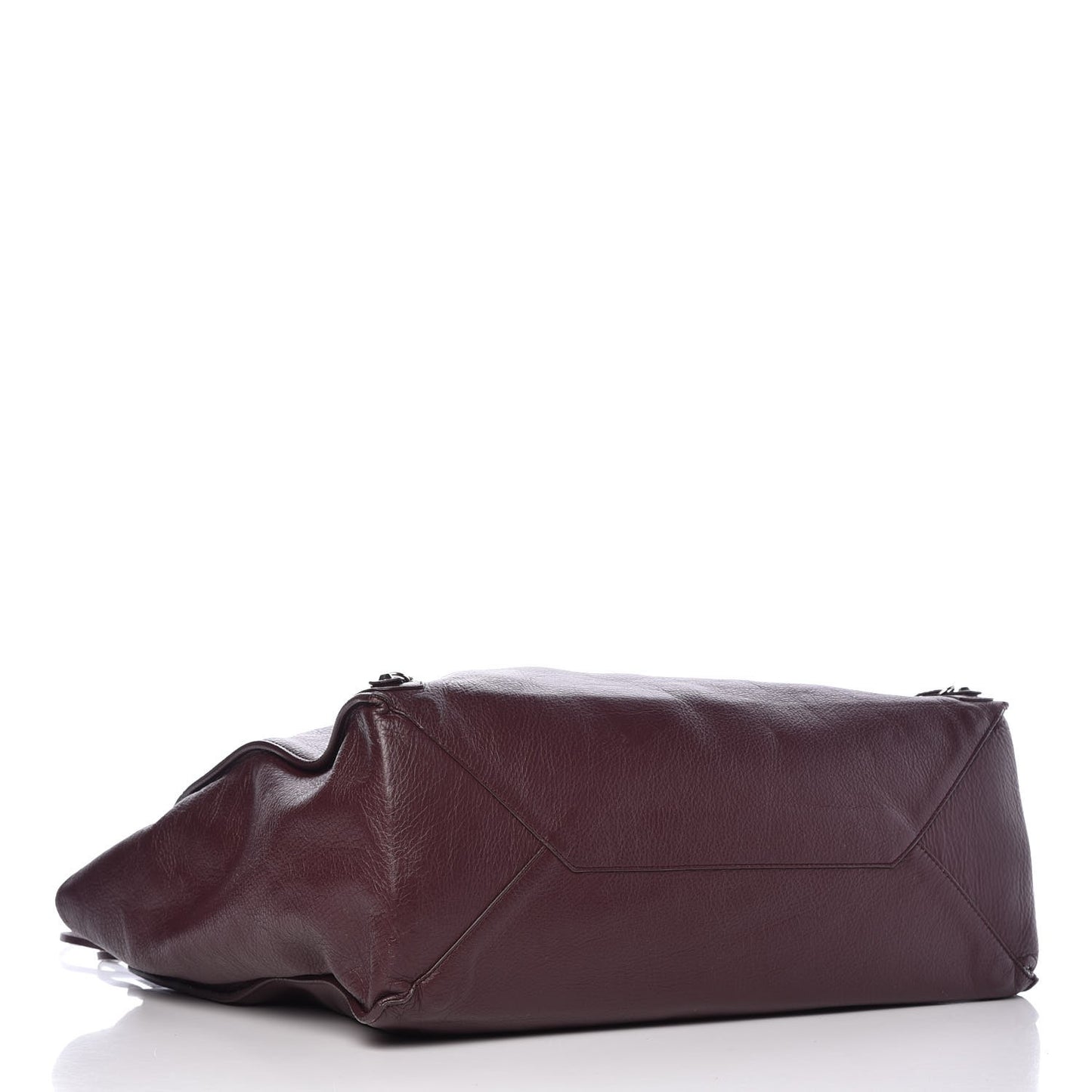 Veau Papier A4 Tote Rouge Aubergine