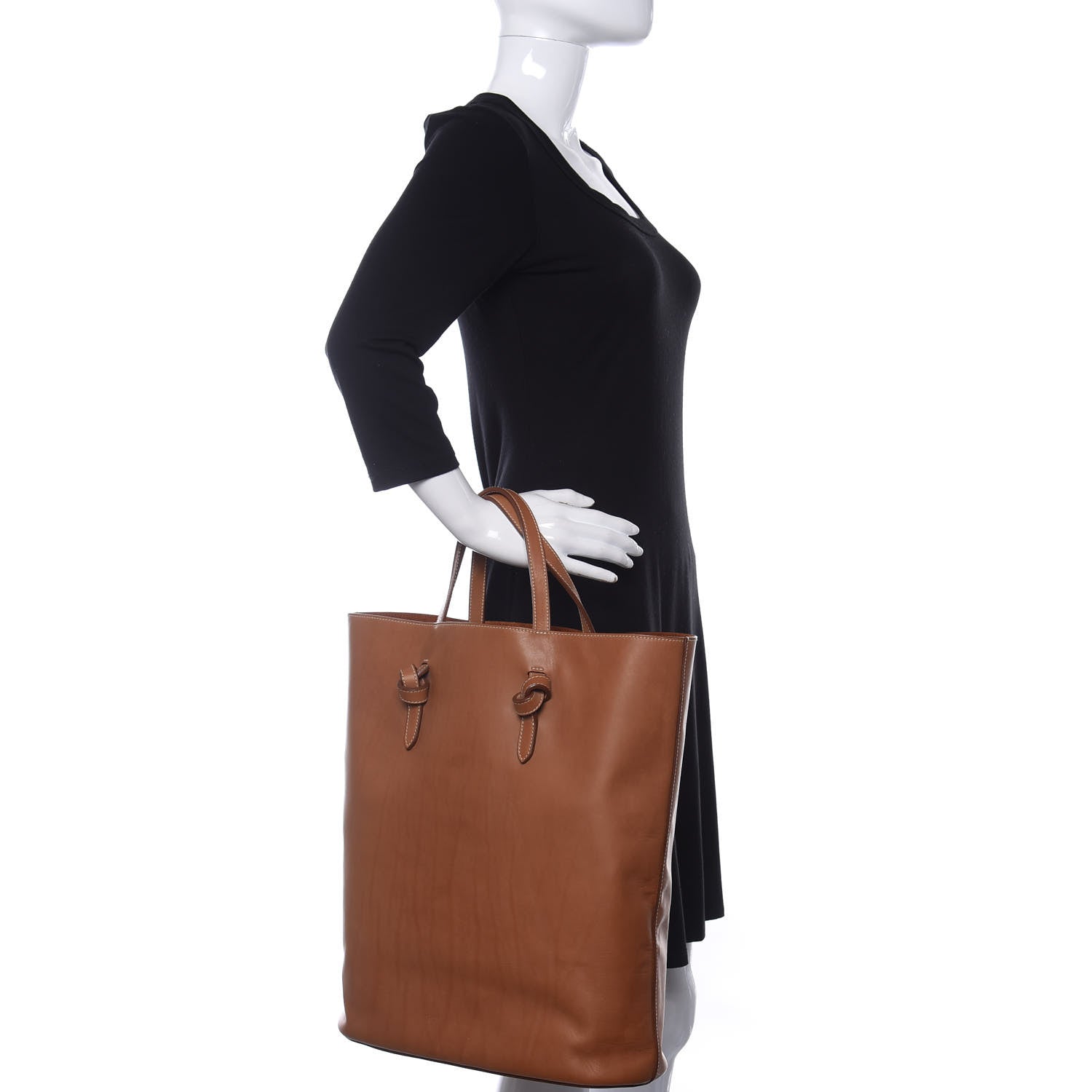 Celine Supple Calfskin Tie Knot Twisted Tote Tan 2 of 13