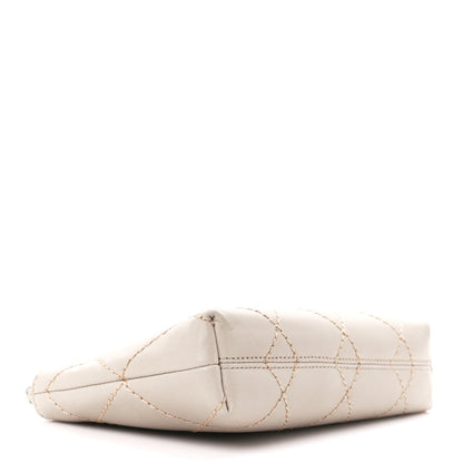Chanel Lambskin Surpique Stitch Pochette Beige 5 of 12