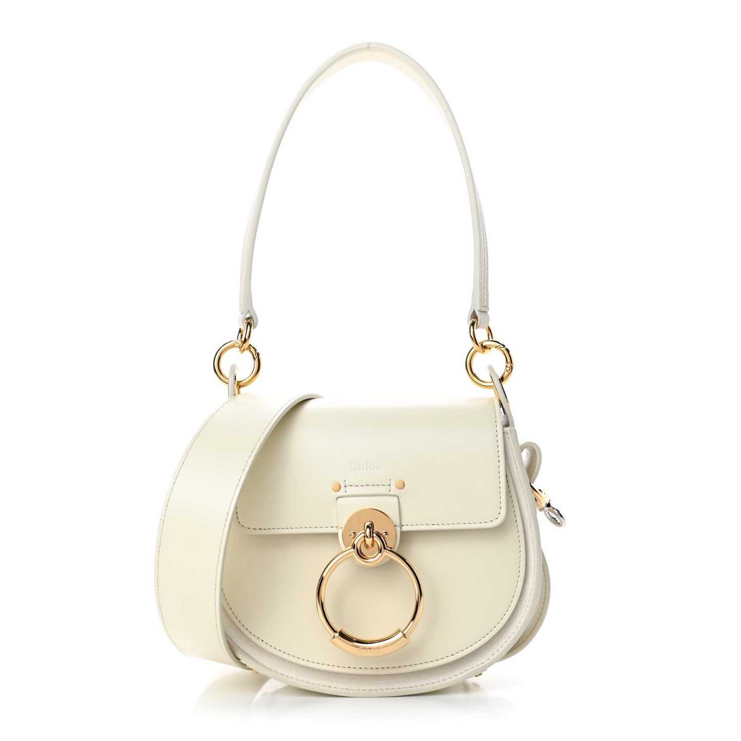 Calfskin Small Tess Bag Natural White