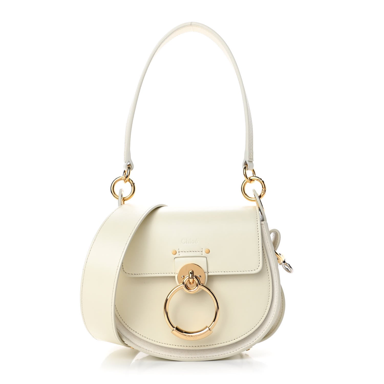 Chloe Calfskin Small Tess Bag Natural White 1 of 4