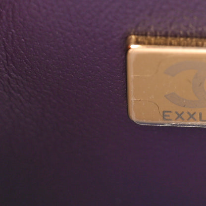 Chanel Shaded Patent Calfskin Quilted Mini Rectangular Flap Red Yellow Dark Purple 7 of 9