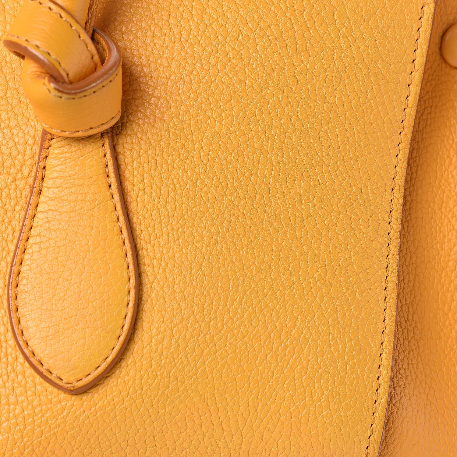 Celine Crisped Calfskin Small Tie Knot Tote Saffron 14 of 20