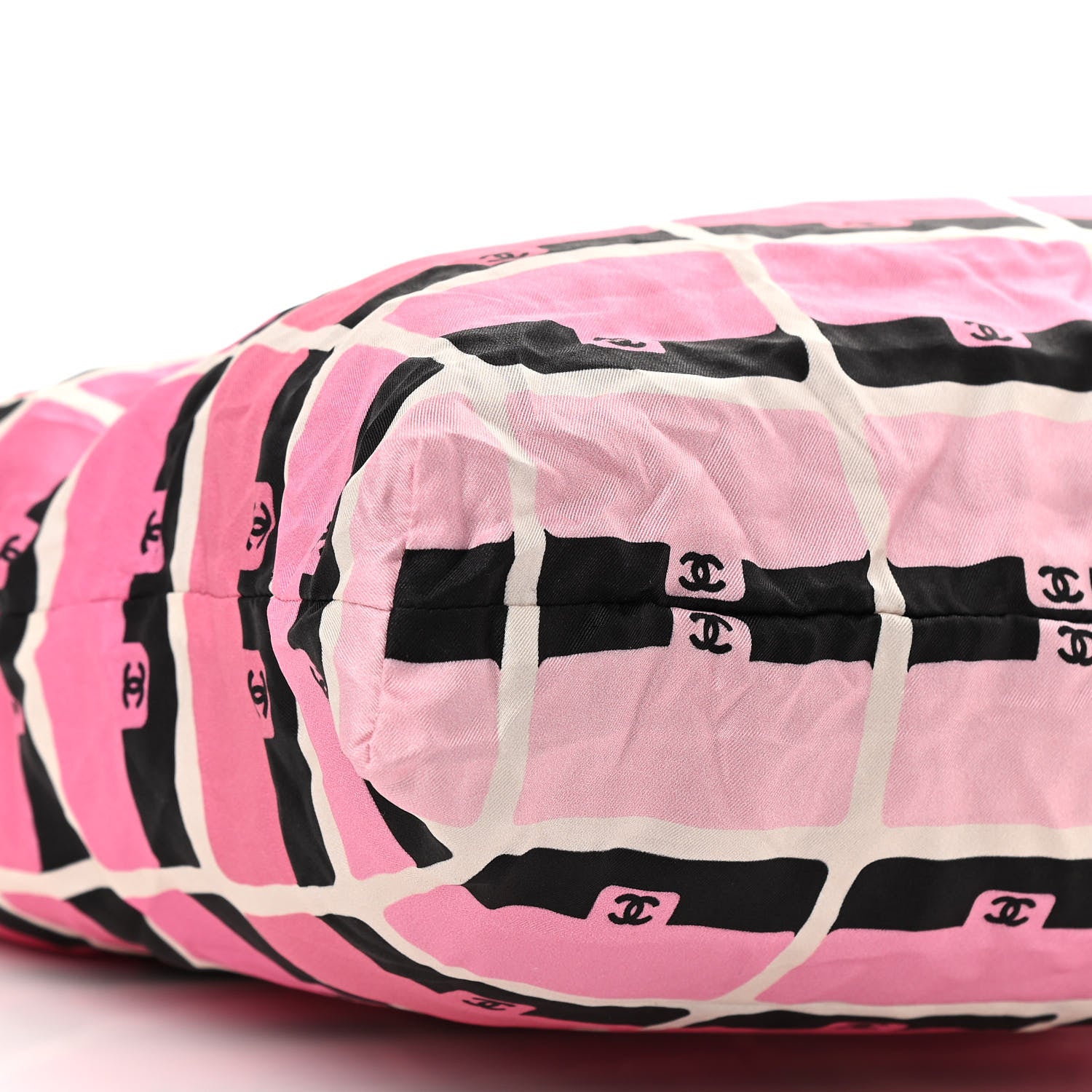 Chanel Caviar Fabric Quilted Foldable Tote With Chain Pink Multicolor 16 of 20