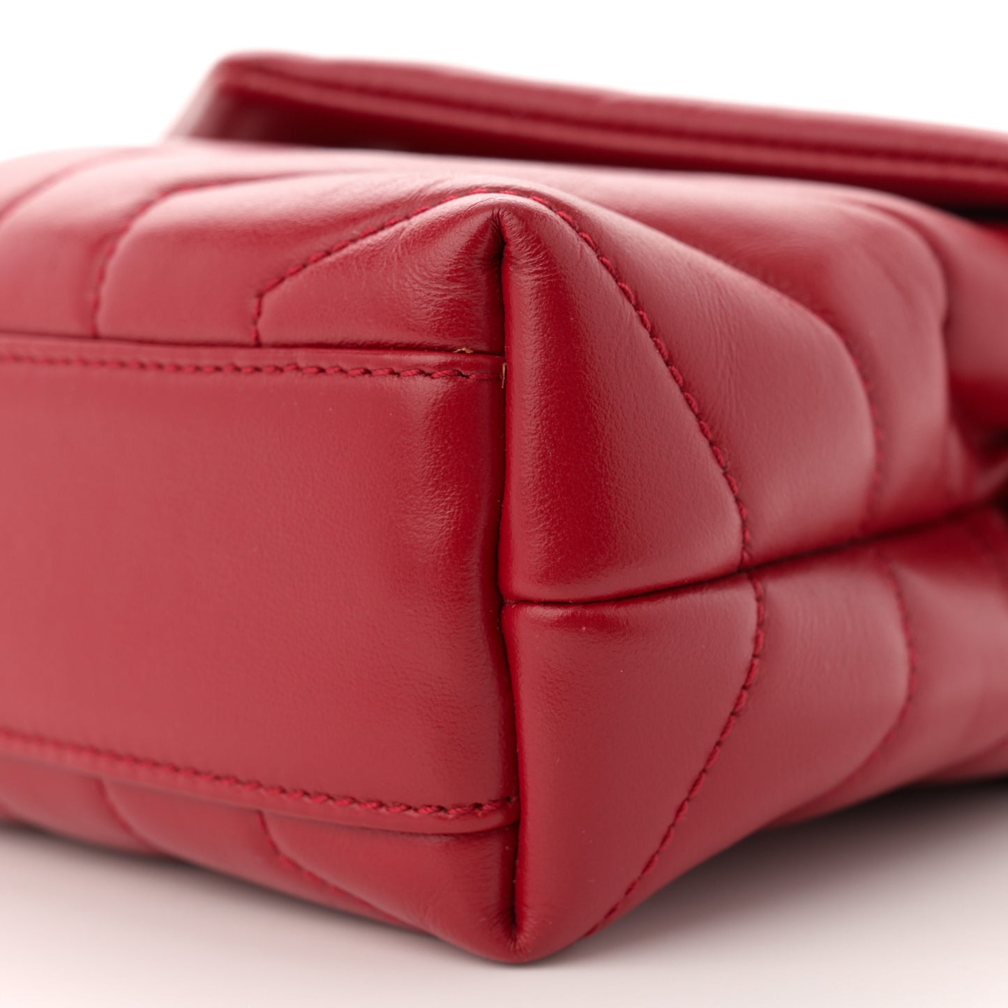 Calfskin Y Quilted Monogram Toy Loulou Crossbody Bag Rouge Eros