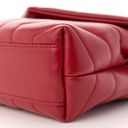 Saint Laurent Calfskin Y Quilted Monogram Toy Loulou Crossbody Bag Rouge Eros 11 of 13