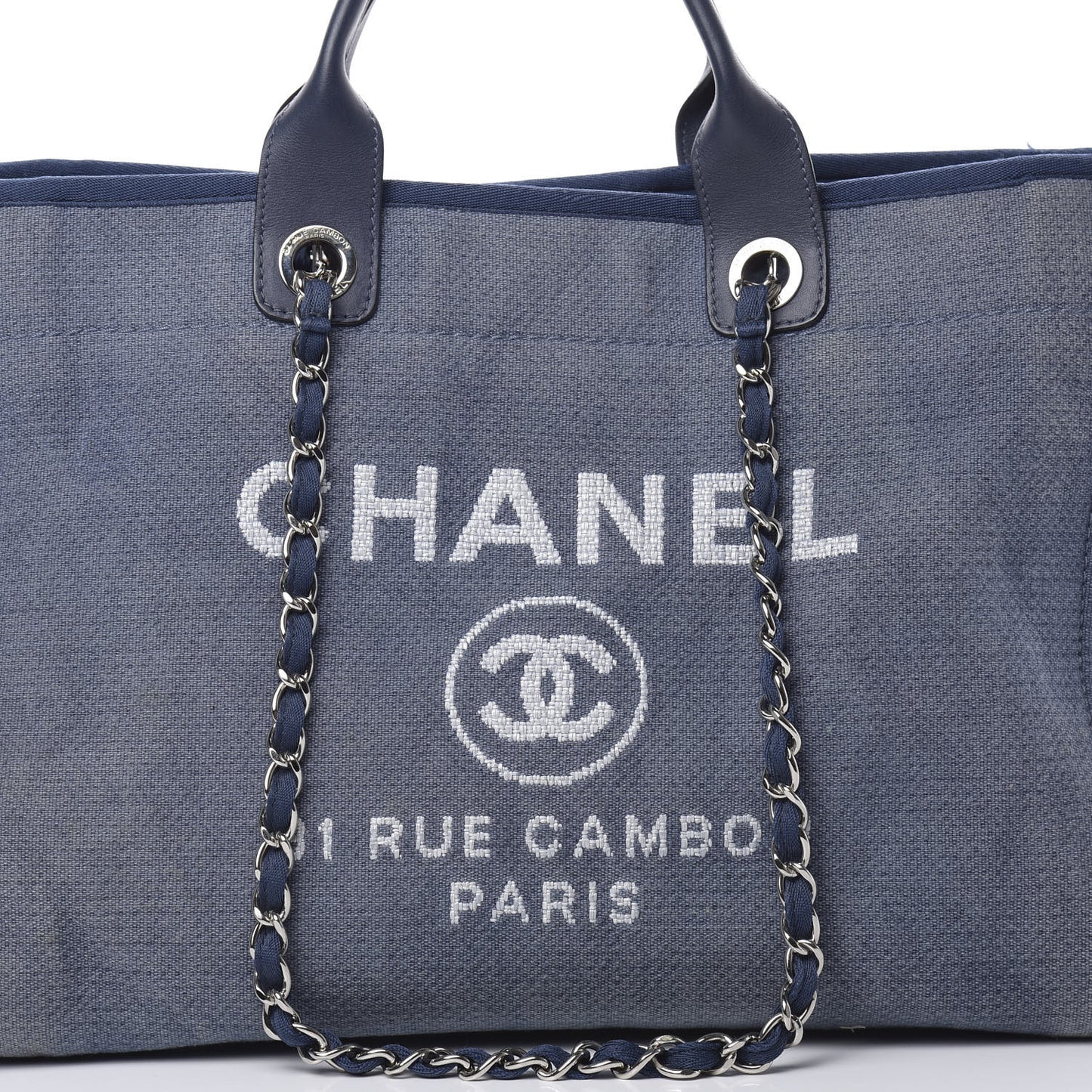 Canvas Medium Deauville Tote Blue