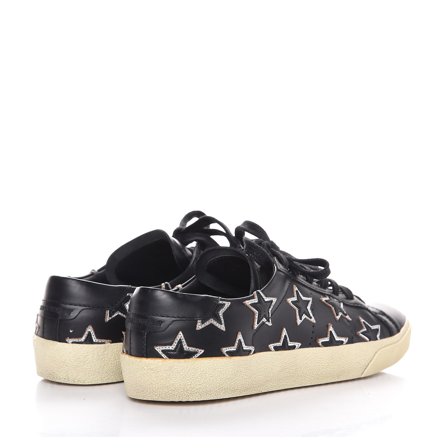 Saint Laurent Nappa Star Court Sneakers 38.5 Black 4 of 11