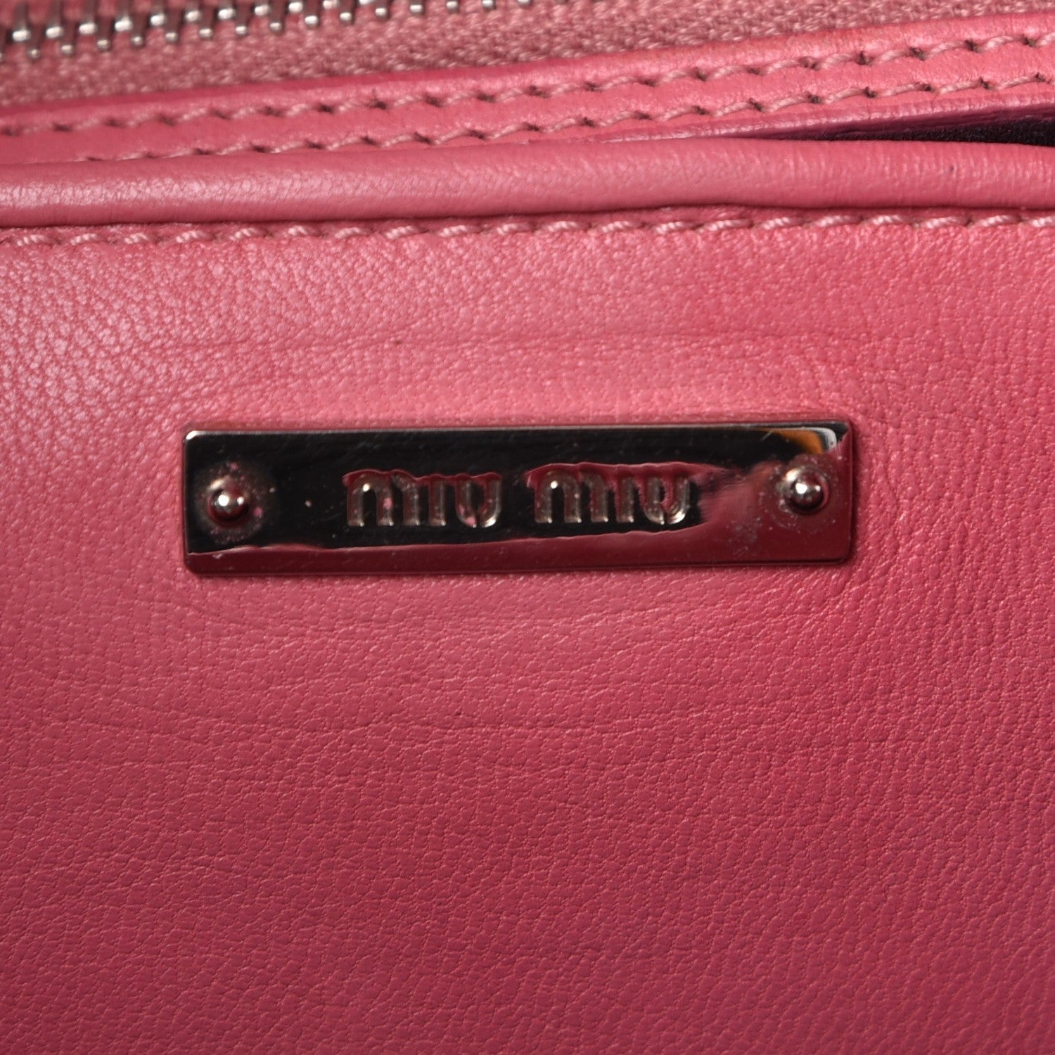 Miu Miu Nappa Matelasse Crystal Flap Clutch Geranio 6 of 10