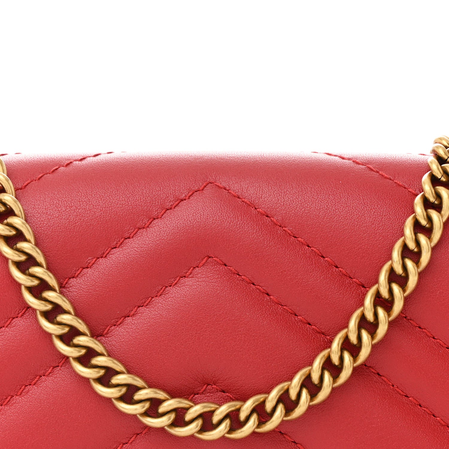 Gucci Calfskin Matelasse GG Marmont Mini Bag Hibiscus Red 7 of 10