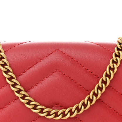 Gucci Calfskin Matelasse GG Marmont Mini Bag Hibiscus Red 7 of 10