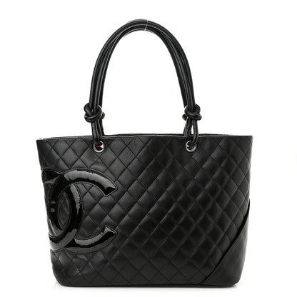 Chanel Calfskin Quilted Large Cambon Tote Black 1 of 10