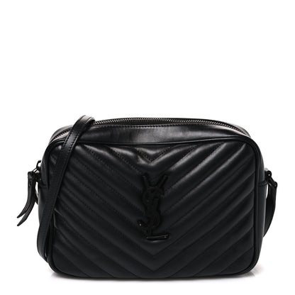 Saint Laurent Calfskin Matelasse Monogram Monochrome Lou Camera Bag Black 1 of 11