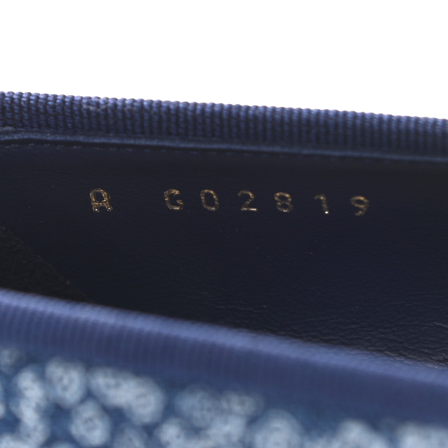 Denim Camellia Print Ballerina Flats 38 Dark Blue