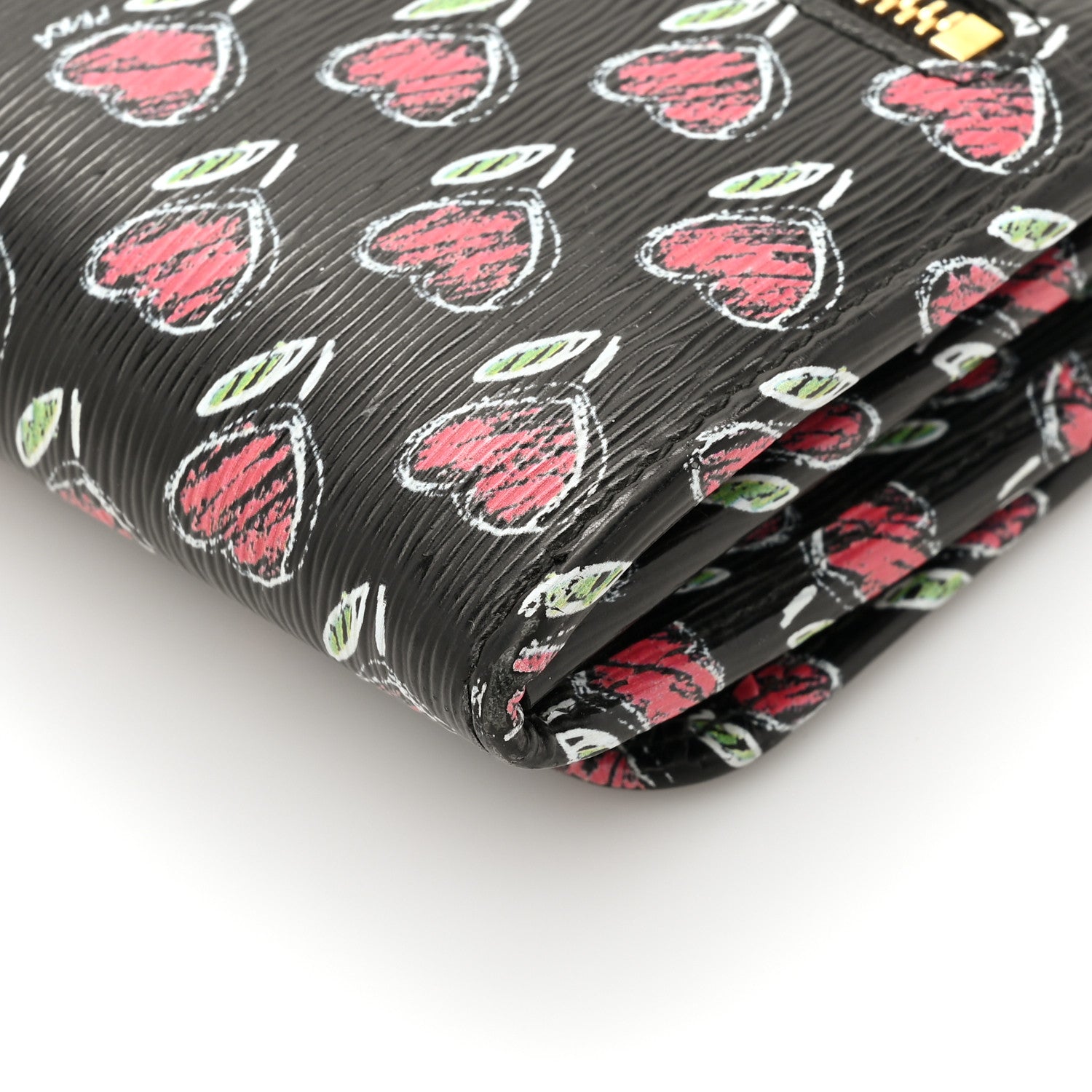 Prada Vitello Move Love Continental Flap Travel Wallet Black 16 of 18