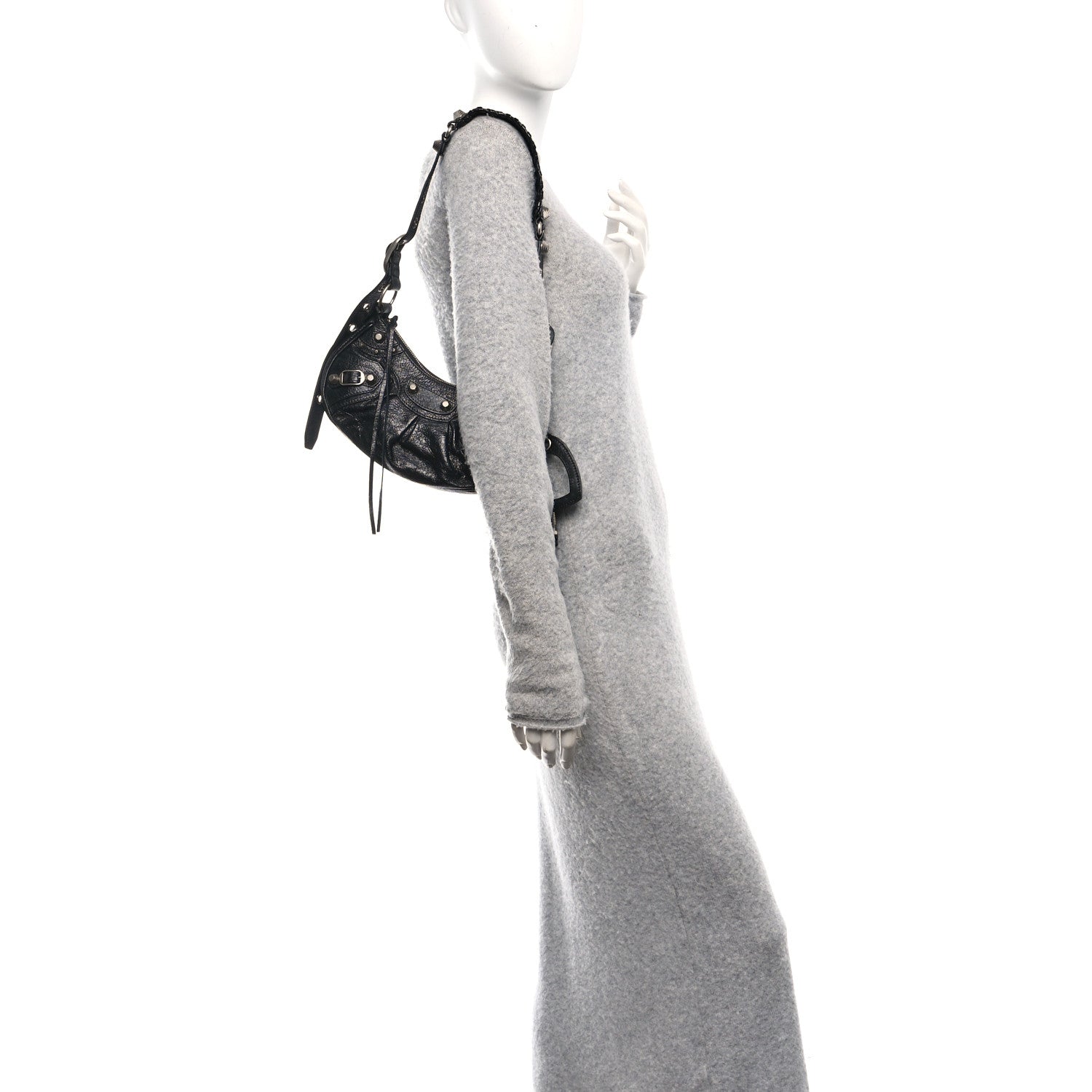 Balenciaga Agneau Arena Le Cagole Shoulder Bag XS Black 2 of 11