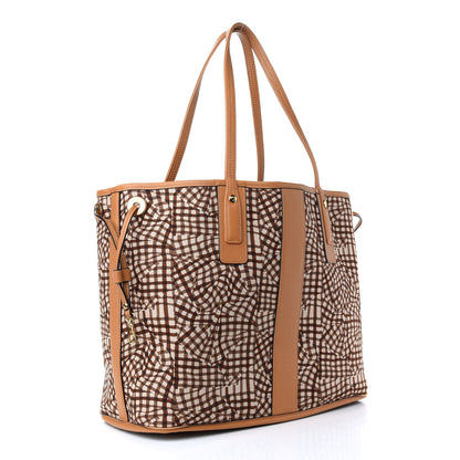 MCM Visetos Medium Liz Reversible Shopper Tote Cognac 7 of 14