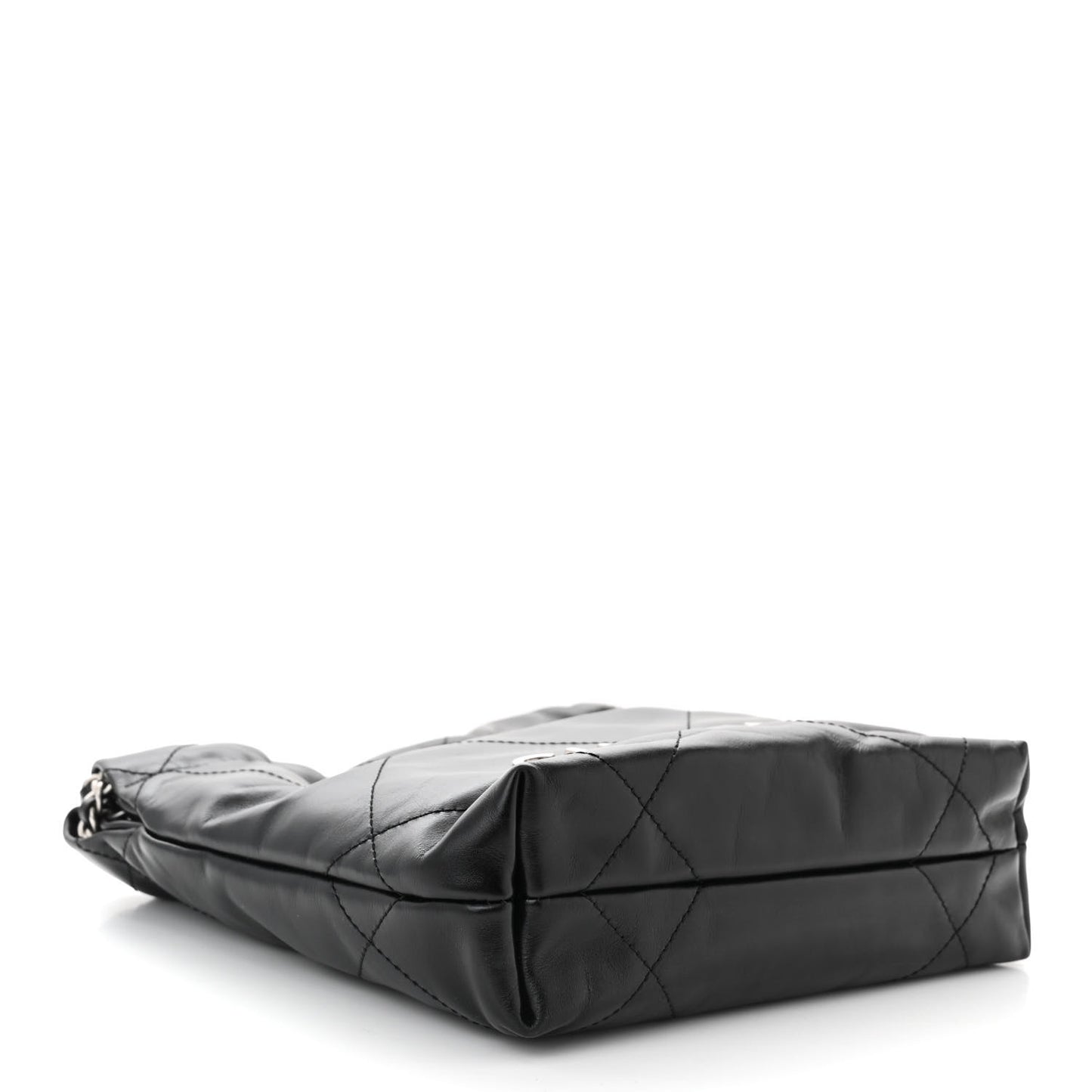 Shiny Calfskin Quilted Mini Chanel 22 Black