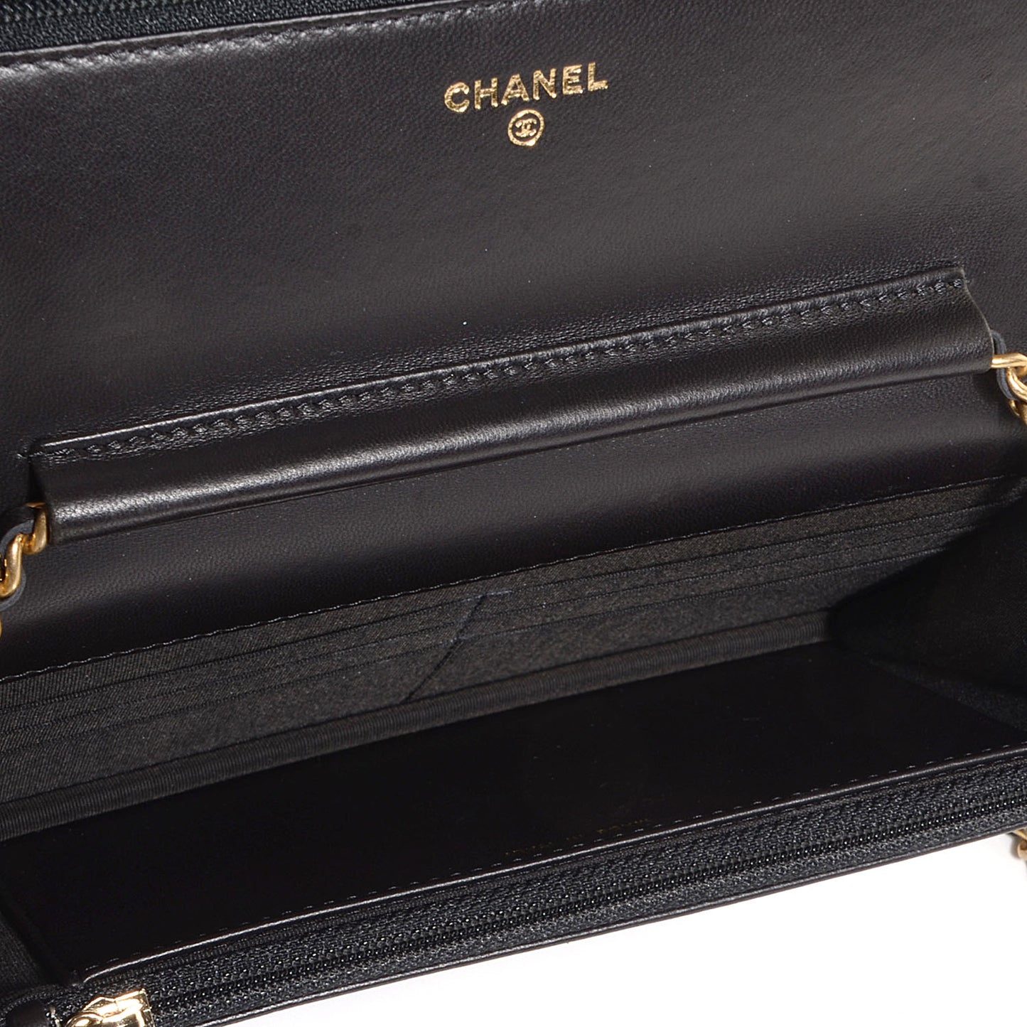 Lambskin Quilted Boy Wallet On Chain WOC Black