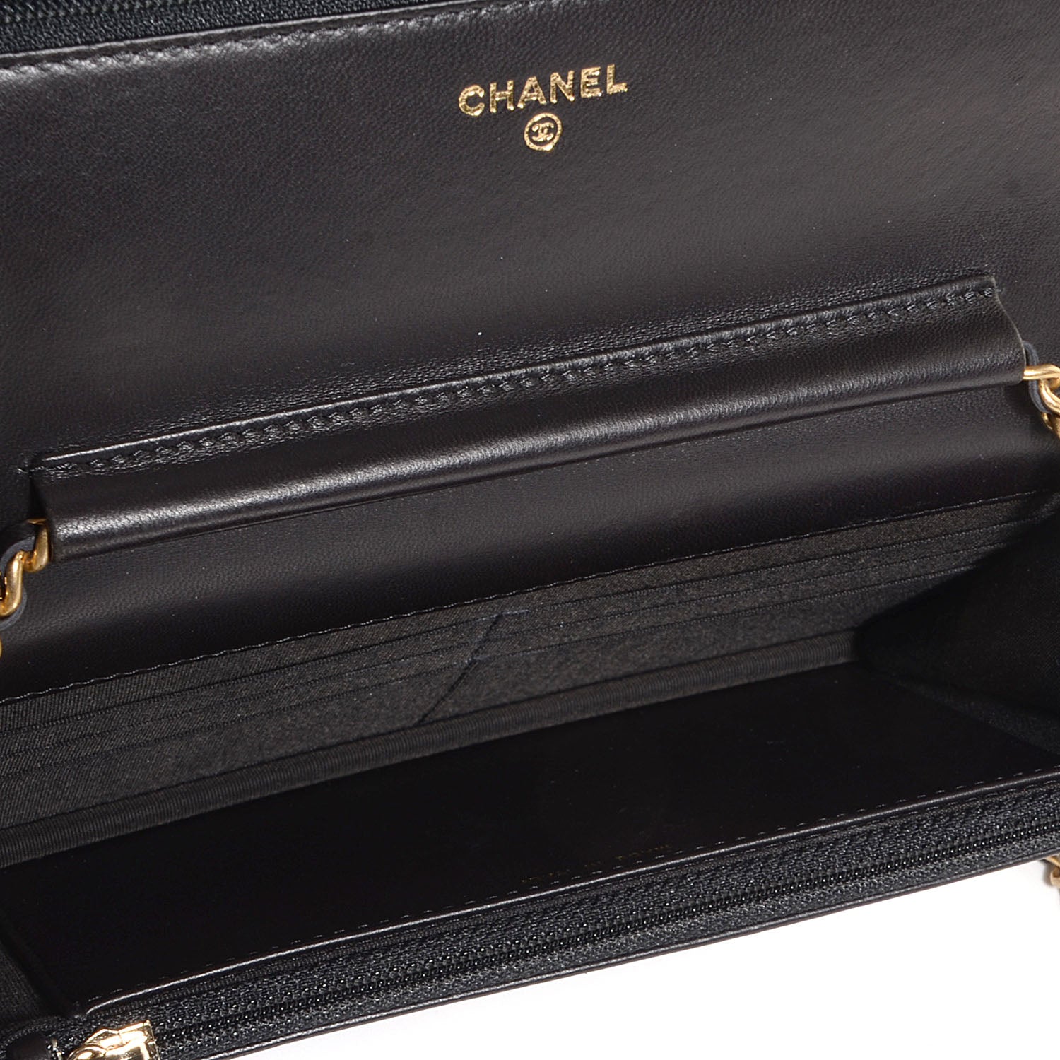 Chanel Lambskin Quilted Boy Wallet On Chain WOC Black 5 of 9