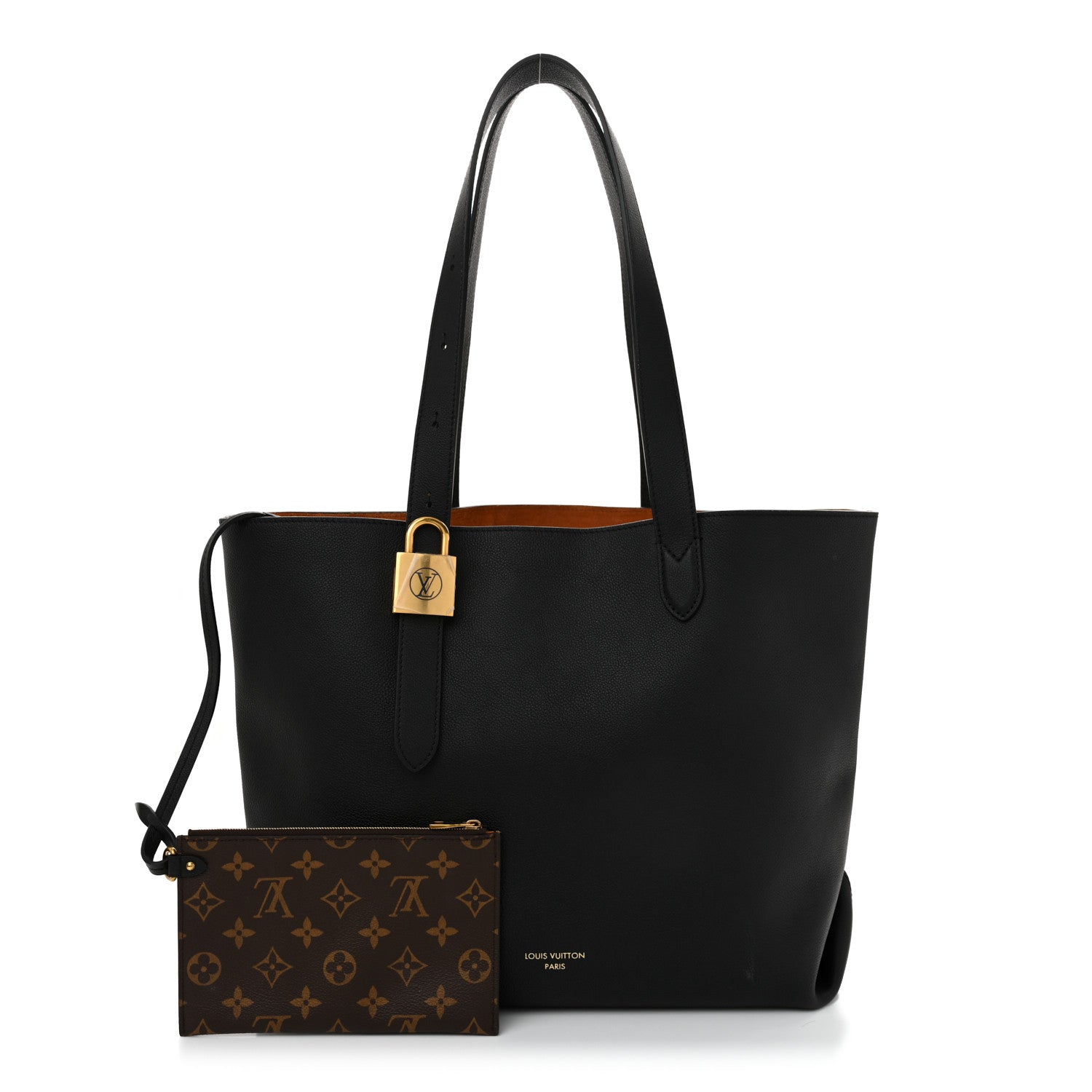Louis Vuitton Grained Calfskin Low Key Cabas MM Black 1636326