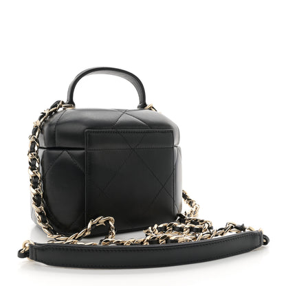 Chanel Lambskin Quilted Vendome Case Black 3 of 10