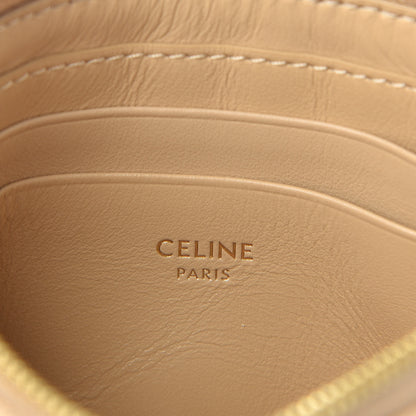 Celine Calfskin Quilted C Charm Coin Card Pouch Nude 6 of 6