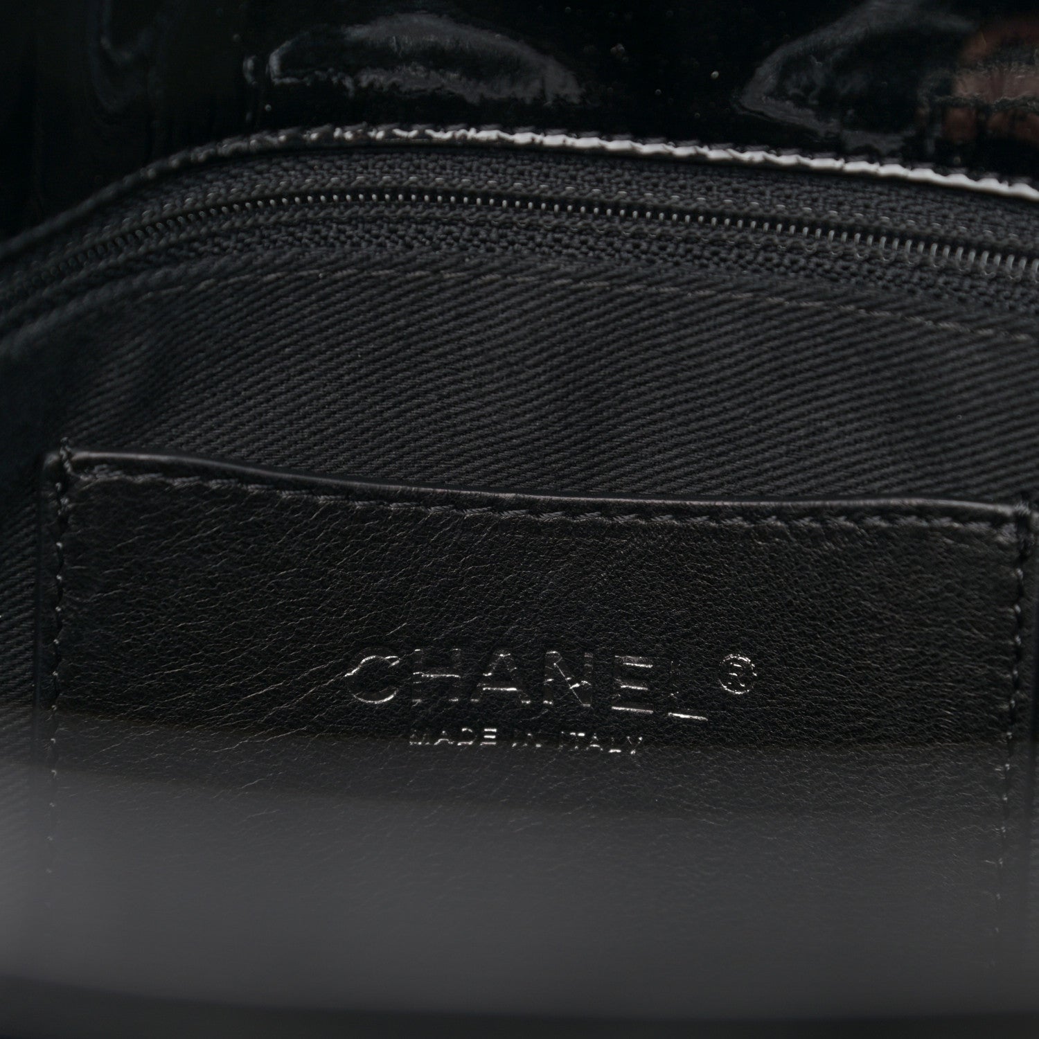 Chanel Patent Quilted Maxi Just Mademoiselle Bowling Bag Black 6 of 13