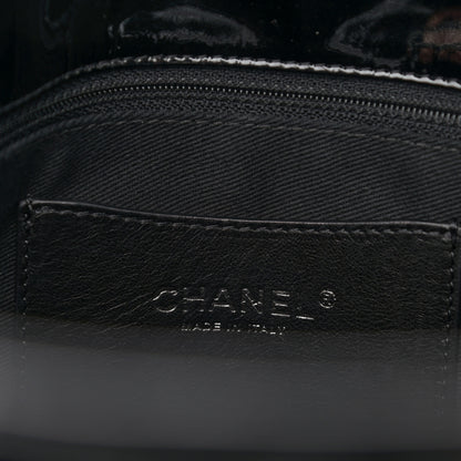 Chanel Patent Quilted Maxi Just Mademoiselle Bowling Bag Black 6 of 13
