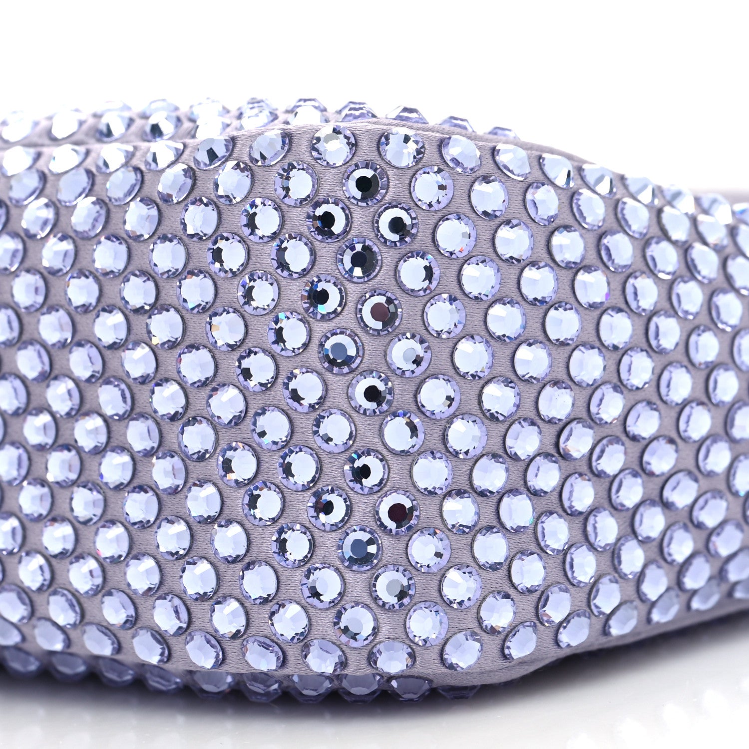 Prada Satin Crystal Mini Re-Edition 2000 Bag Glicine 9 of 10