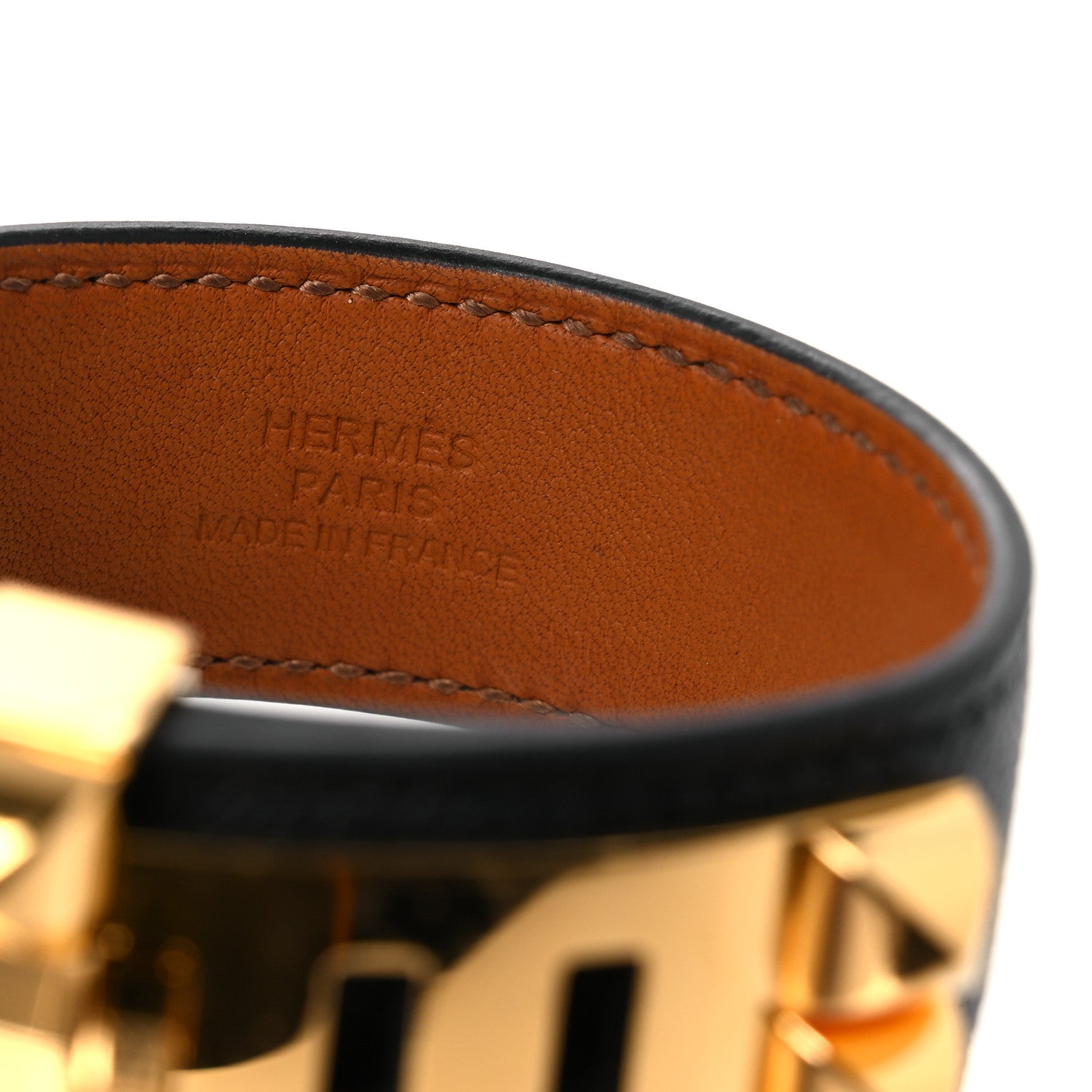 Hermes Madame Calfskin Collier de Chien CDC 24 Bracelet T2 Black 4 of 7