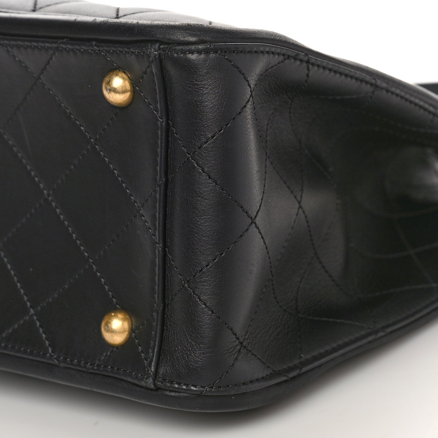 Chanel Lambskin Quilted Elegant CC Shopping Tote Black 9 of 9