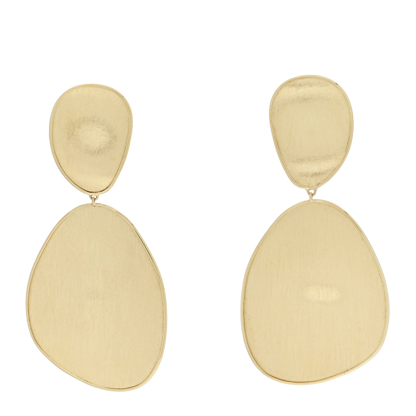 18K Yellow Gold Large Lunaria Drop Earrings