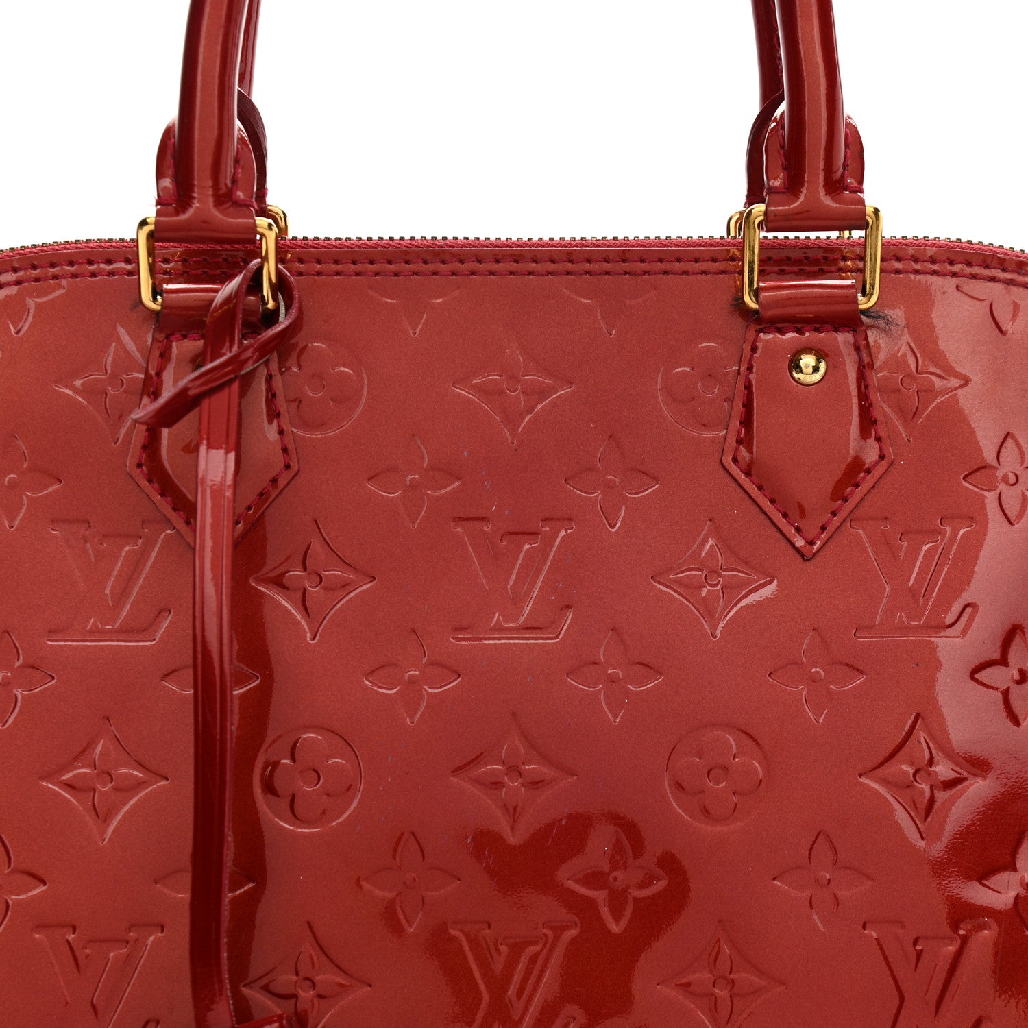 Louis Vuitton Vernis Alma MM Pomme D'Amour 6 of 15