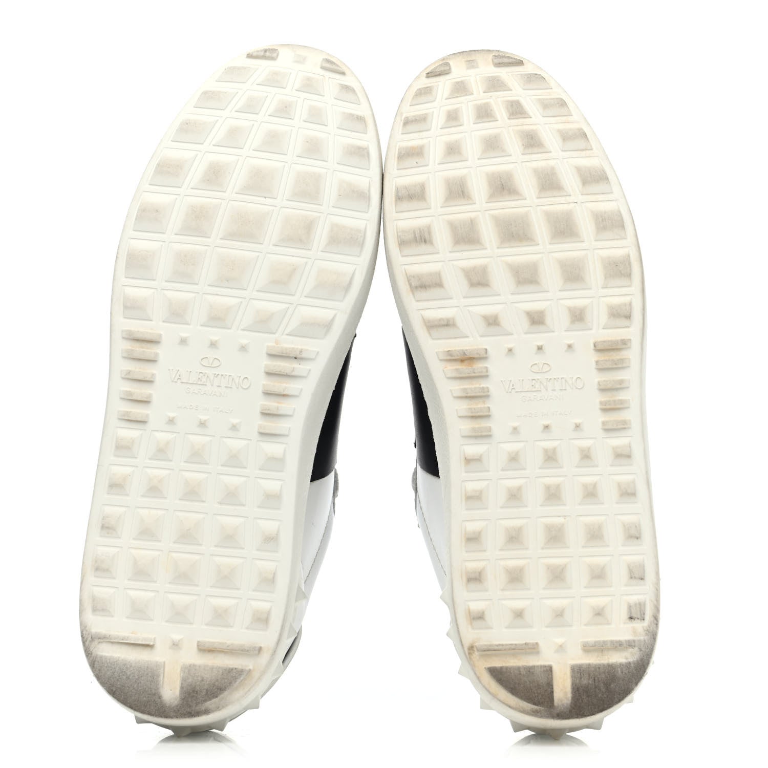 Valentino Garavani Calfskin Rockstud Open Sneakers 35 White Black 4 of 4