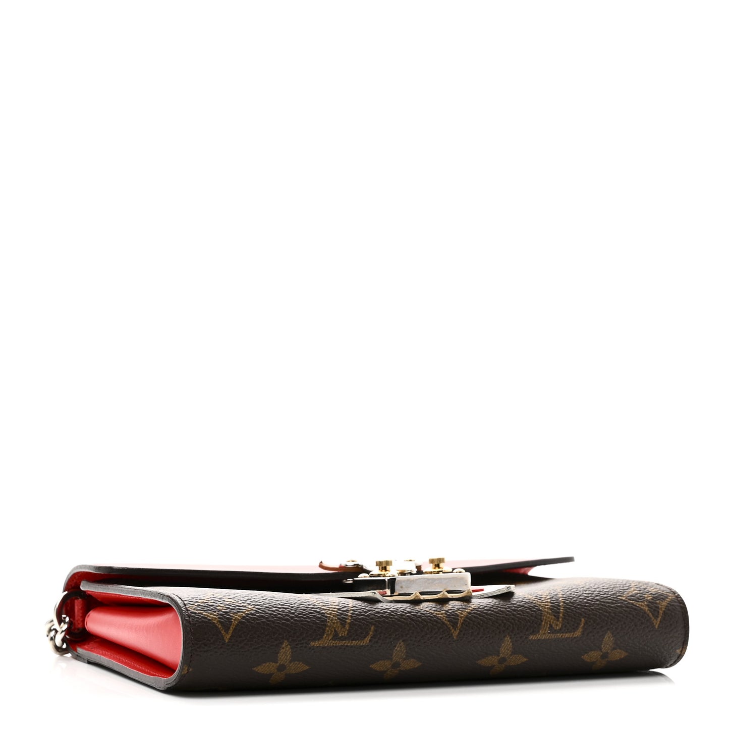 Monogram Tribal Mask Chain Wallet Rouge