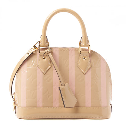 Louis Vuitton Vernis Rayures Alma BB Dune 1 of 9