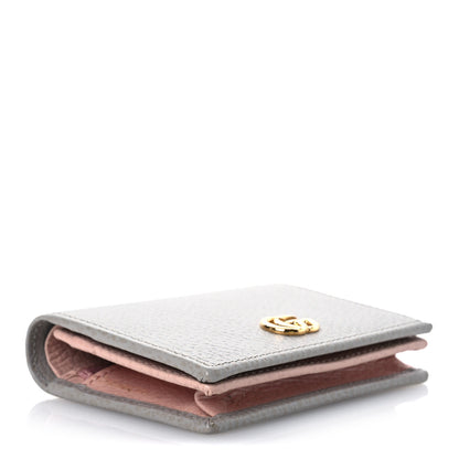Gucci Dollar Calfskin GG Marmont Card Case Grey Sky Perfect Pink 4 of 10