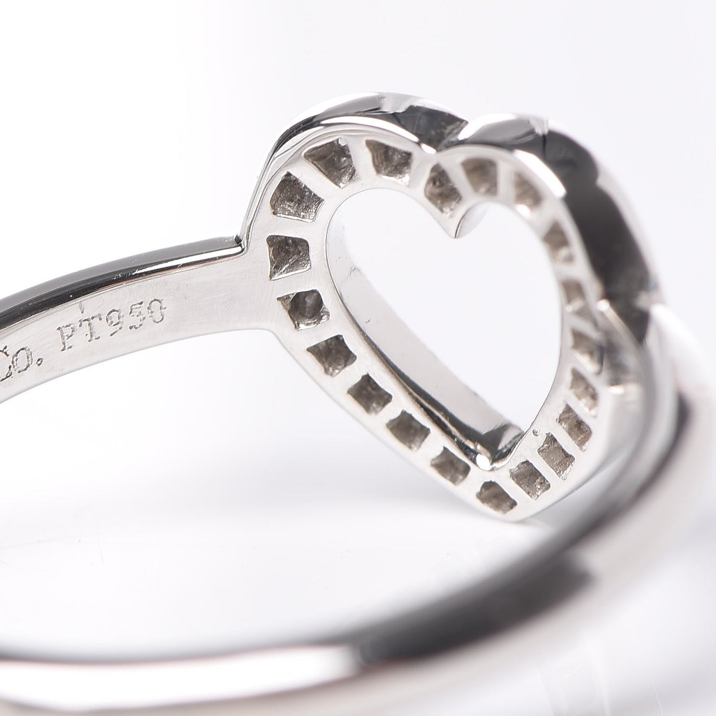 Platinum Diamond Heart Ring 47 4