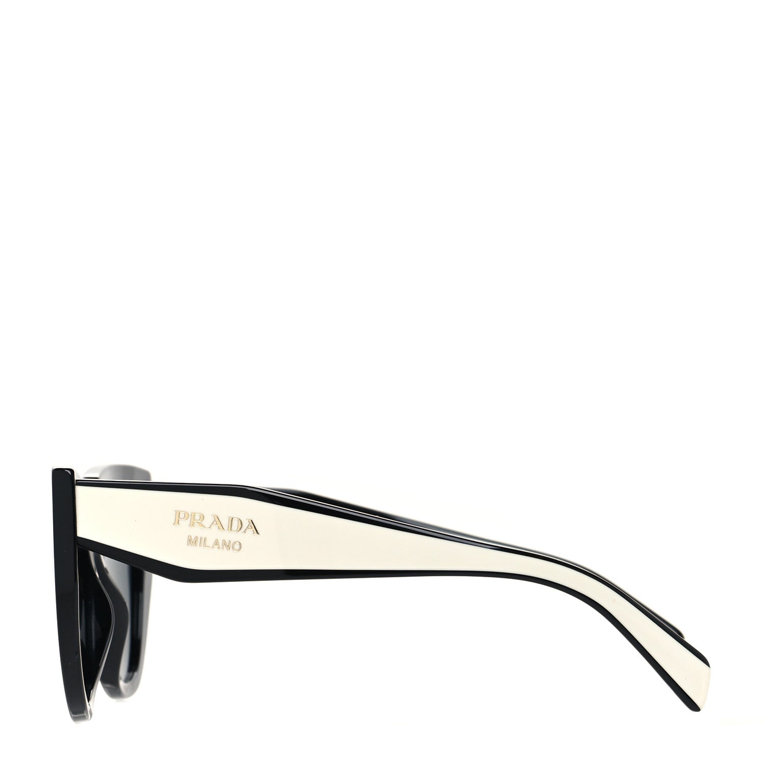 Prada Acetate Sunglasses SPR 14W Black White 3 of 6
