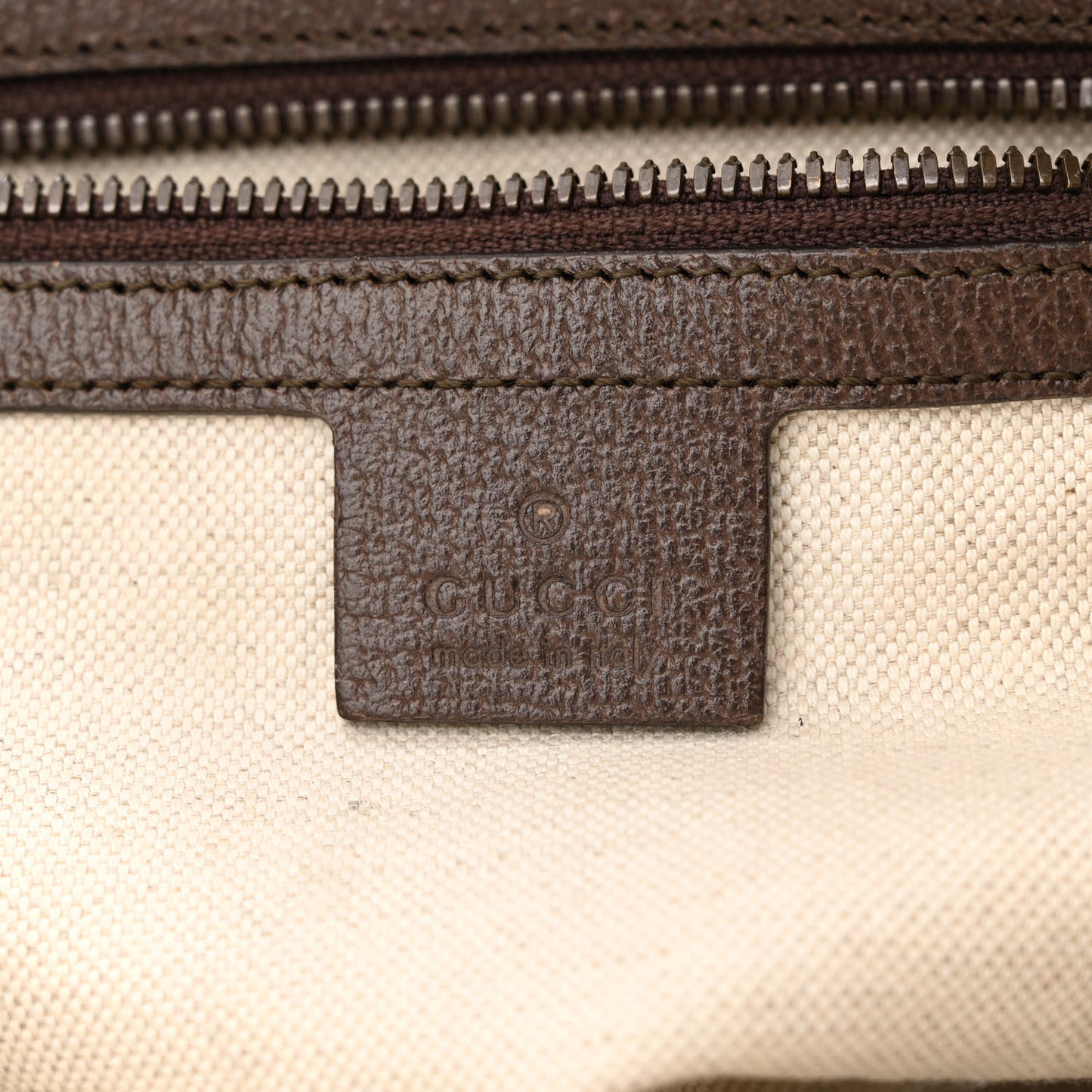 GG Supreme Monogram Web Small Ophidia Half Moon Hobo Brown