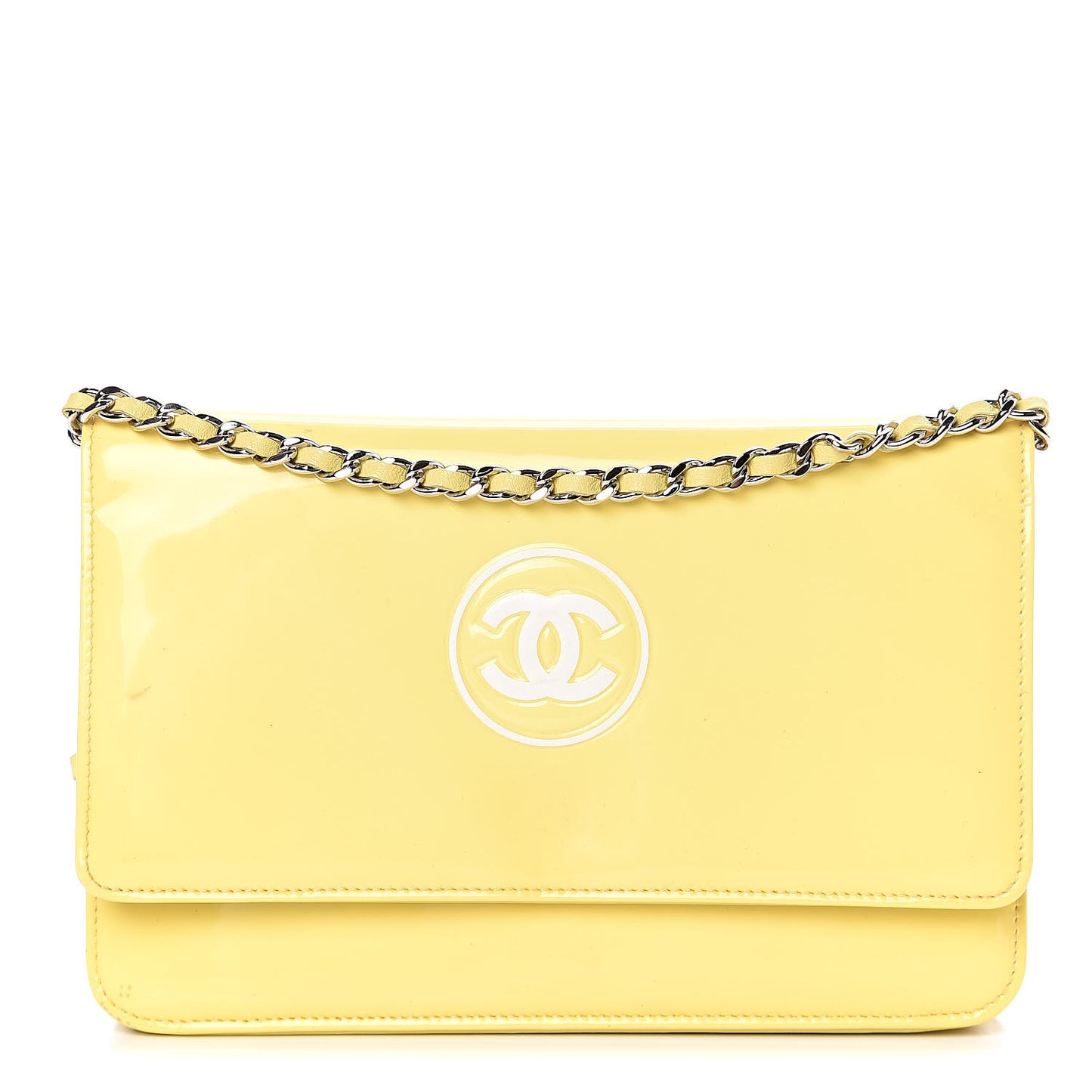 Patent CC Compact Wallet on Chain WOC Yellow