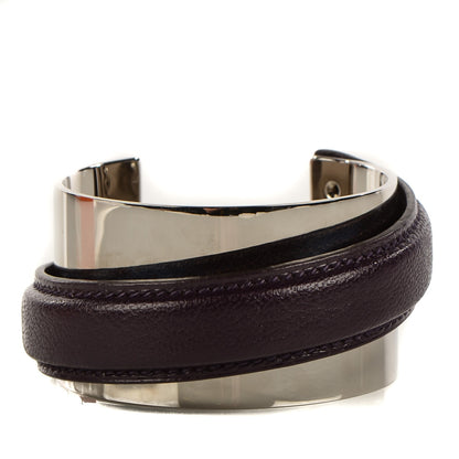 Hermes Chevre Mysore Horizon Bracelet L Raisin 1 of 7